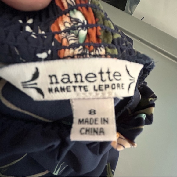 Nanette Lepore blue floral high-low sleeveless maxi dress Size 8 - Picture 7 of 12